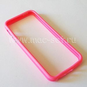 Чехол-бампер силиконовый для Apple iPhone 5 / 5S / SE (розовый)