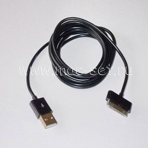 Дата-кабель для Apple 30 контактный разъем 2 метра (черный)