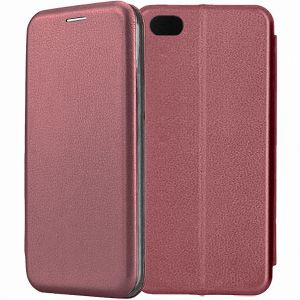 Чехол-книжка для Apple iPhone 5 / 5S / SE (темно-красный) Fashion Case