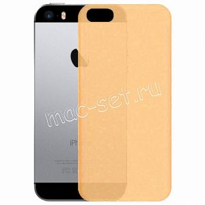 Чехол-накладка пластиковый для Apple iPhone 5 / 5S / SE ультратонкий (оранжевый)