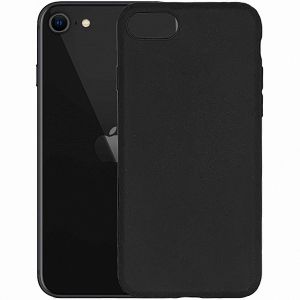 Чехол-накладка силиконовый для Apple iPhone SE (2020) (черный) MatteCover