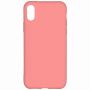 Чехол-накладка силиконовый для Apple iPhone X / XS (розовый) MatteCover