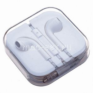 Гарнитура для Apple iPhone 5 / 6 с кнопками [класс А] (белая)