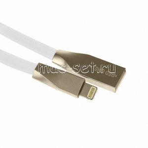 Дата-кабель для Apple Lightning 1м [плоский] Red Line Smart High Speed (белый)