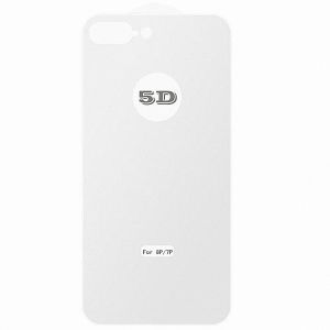 Защитное стекло 3D для Apple iPhone 7 Plus / 8 Plus заднее [изогнутое клеится полностью] (белое)