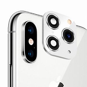 Защитное стекло для камеры Apple iPhone X / XS [дизайн под iPhone 11 Pro] (белое)