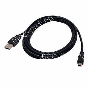 Дата-кабель miniUSB 3 метра (черный)