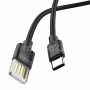 Дата-кабель USB Type-C 1.2м [плетеный] Hoco U55 Outstanding (черный)
