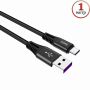 Дата-кабель USB Type-C 1м [плетеный] Hoco X22 (черный)