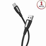 Дата-кабель USB Type-C 1м [плетеный] Hoco X39 Titan (черный)