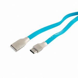 Дата-кабель USB Type-C 1м [плоский] Red Line Smart High Speed (синий)