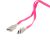 Дата-кабель USB Type-C 1м [плоский] Red Line Smart High Speed (розовый)