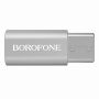 Переходник microUSB - USB Type-C (серебристый) Borofone BV4