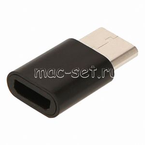 Переходник microUSB - USB Type-C (черный) Red Line