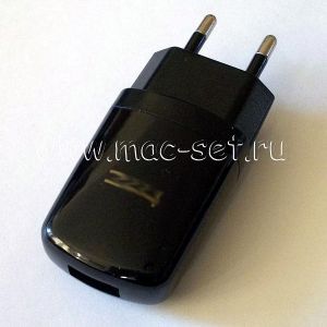 Сетевое зарядное устройство USB для HTC 1000mA (черное)