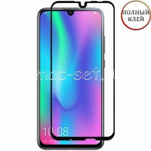 Защитное стекло для Huawei Honor 10 Lite [клеится на весь экран] (черное)