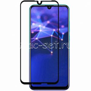 Защитное стекло для Huawei P Smart (2019) [на весь экран] (черное)