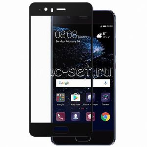 Защитное стекло для Huawei P10 [на весь экран] (черное)
