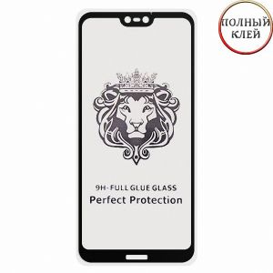 Защитное стекло для Huawei P20 Lite [клеится на весь экран] Premium (черное)