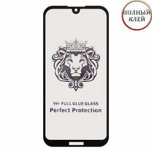 Защитное стекло для Huawei Honor 8S [клеится на весь экран] Premium (черное)