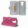 Чехол-книжка кожаный для LG G3 D855 / Dual D856 (розовый) Doormoon