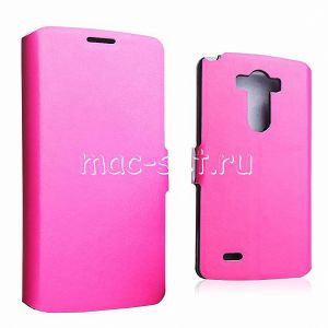 Чехол-книжка кожаный для LG G3 D855 / Dual D856 (розовый) Doormoon
