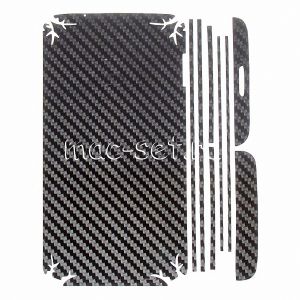 Виниловая наклейка "карбон" для LG G2 D802 [комплект] (черная)