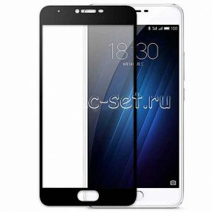 Защитное стекло для Meizu U10 [на весь экран] Aiwo (черное)