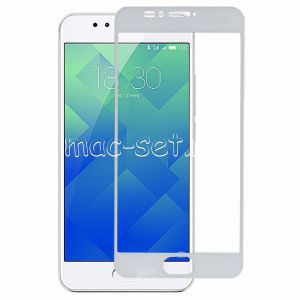 Защитное стекло для Meizu M5s [на весь экран] Aiwo (белое)