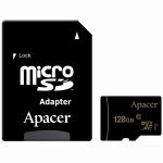 Карта памяти microSDXC Apacer AP128GMCSX10U1-R + SD adapter (128Gb)