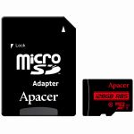 Карта памяти microSDXC Apacer AP128GMCSX10U5-R R85 + SD adapter (128Gb)