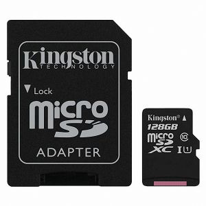 Карта памяти microSDXC Kingston Canvas Select SDCS/128GB + SD adapter (128Gb)