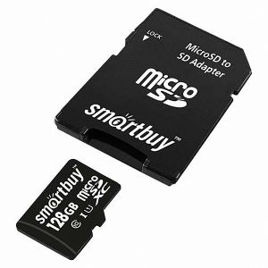 Карта памяти microSDXC SmartBuy SB128GBSDCL10-01 + SD Adapter (128Gb)