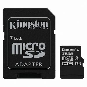 Карта памяти microSDHC Kingston Canvas Select SDCS/32GB + SD adapter (32Gb)