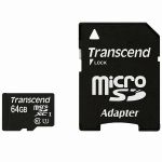 Карта памяти microSDXC Transcend TS64GUSDU1 + SD adapter (64Gb)