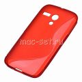 Чехол-накладка силиконовый для Motorola Moto G / G Dual SIM (красный) S-Line
