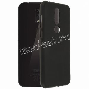 Чехол-накладка силиконовый для Nokia 4.2 (черный 1.2мм)