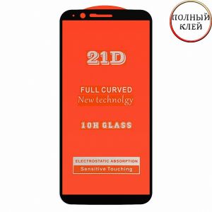 Защитное стекло для OnePlus 5T [клеится на весь экран] 21D (черное)