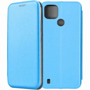 Чехол-книжка для Realme C21 (голубой) Fashion Case