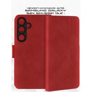 Чехол-книжка для Samsung Galaxy S24 S921 (красный) MSCase
