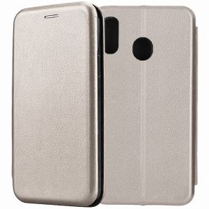 Чехол-книжка для Samsung Galaxy A20 A205 (серый) Fashion Case