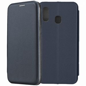 Чехол-книжка для Samsung Galaxy A40 A405 (темно-синий) Fashion Case