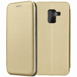 Чехол-книжка для Samsung Galaxy A8+ (2018) A730 (золотистый) Fashion Case