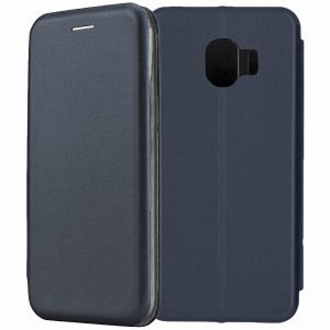 Чехол-книжка для Samsung Galaxy J2 (2018) J250 (темно-синий) Fashion Case