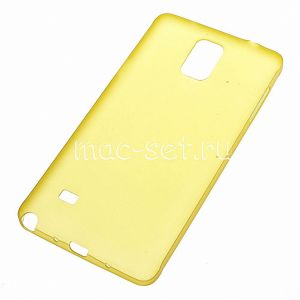 Чехол-накладка пластиковый для Samsung Galaxy Note 4 N910 ультратонкий (желтый)