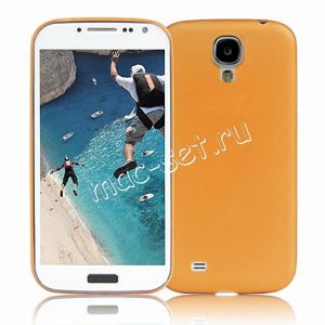 Чехол-накладка пластиковый для Samsung Galaxy S4 I9500 ультратонкий (оранжевый)