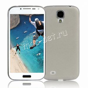 Чехол-накладка пластиковый для Samsung Galaxy S4 I9500 ультратонкий (серый)