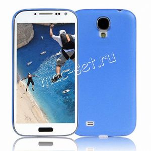 Чехол-накладка пластиковый для Samsung Galaxy S4 I9500 ультратонкий (синий)