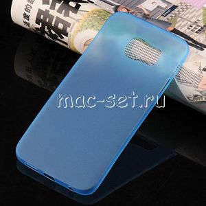 Чехол-накладка пластиковый для Samsung Galaxy S6 edge G925F ультратонкий (синий)