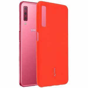 Чехол-накладка силиконовый для Samsung Galaxy A7 (2018) A750 (красный) Cherry